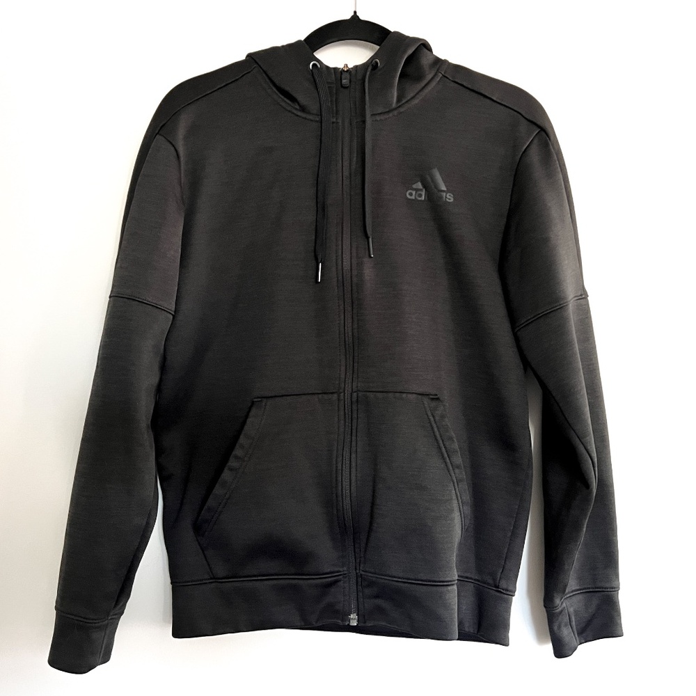 Adidas Black on Black Full Zip Hoodie